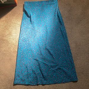 Leopard print high waisted skirt